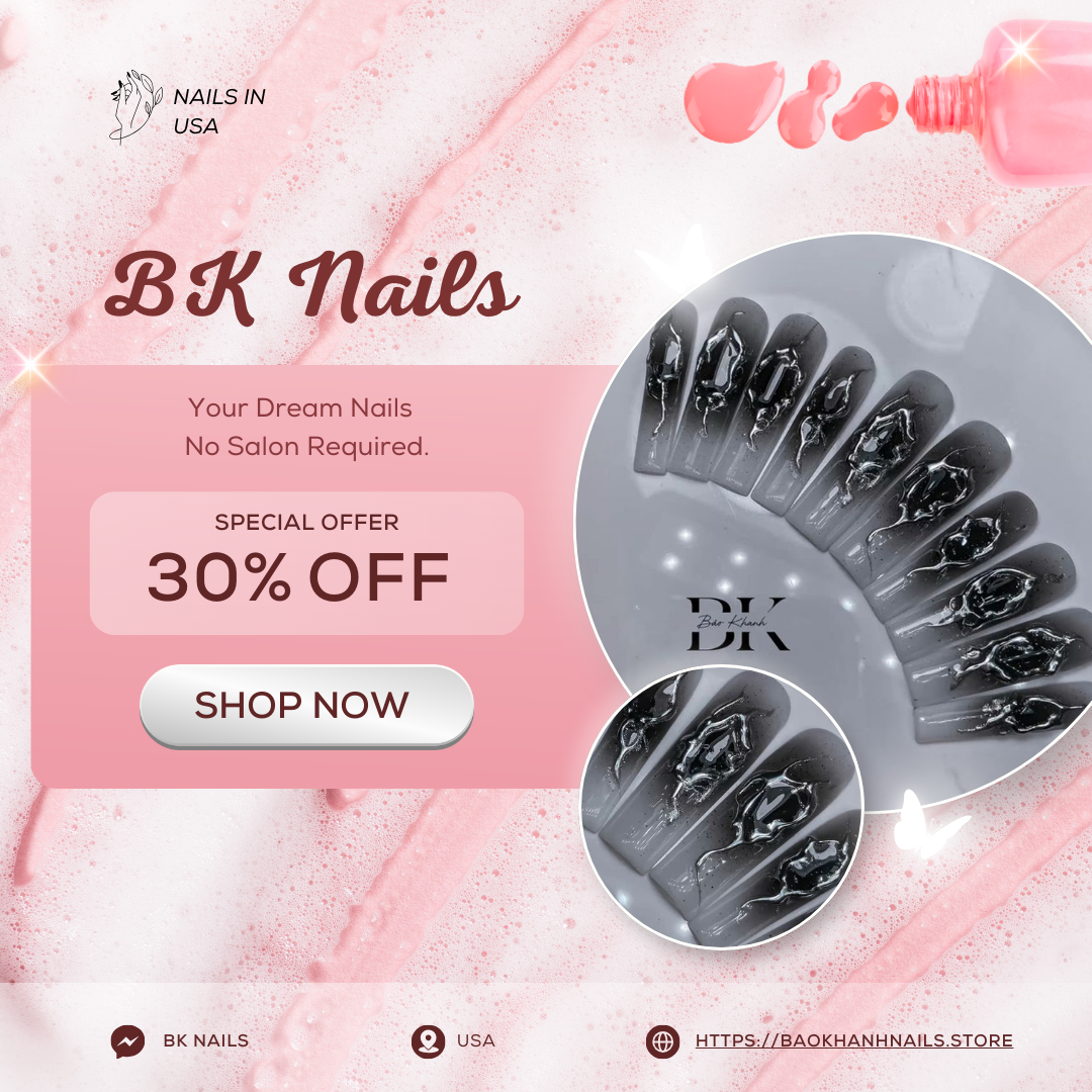Handmade Black & Silver 3D Press-On Nails – Ombre Gradient with Metallic Liquid Chrome Effect